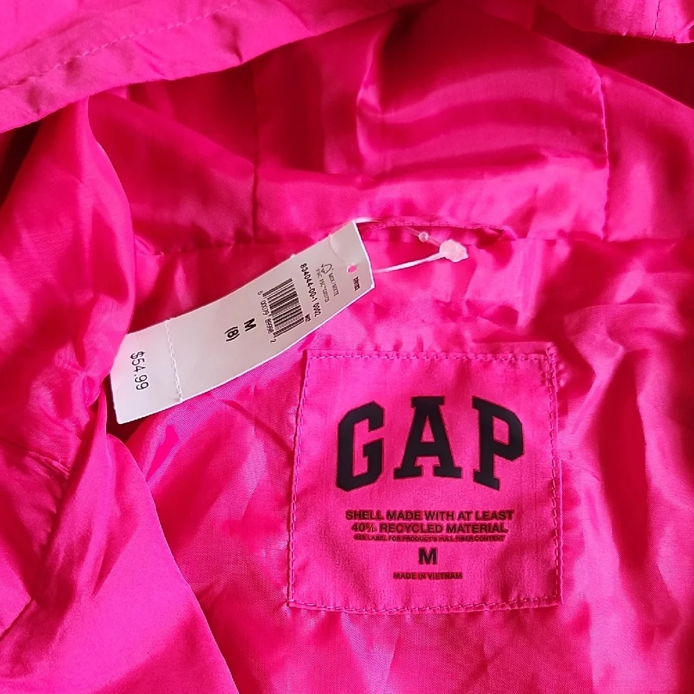 Gap Kids Vibrant Pink Hooded Wind-breake Jacket - Picture 4 of 5